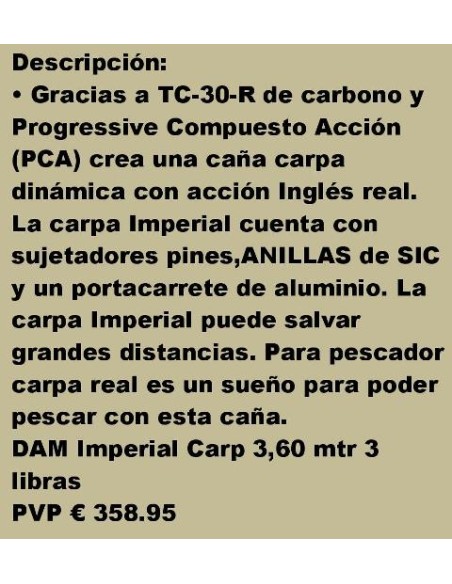 D.A.M. IMPERIAL CARP