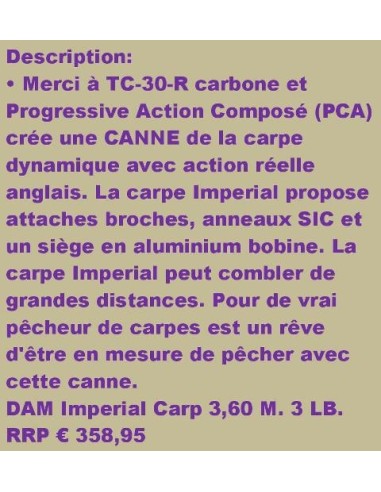 D.A.M. IMPERIAL CARP