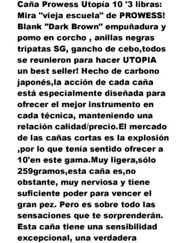 PROWESS UTOPIA 10' 3LB.