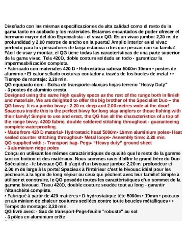 STARBAITS PACK BIVIE QG