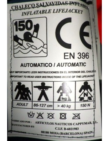 ARMILLA SALVAVIDES INFLABLE AUTOMÀTIC