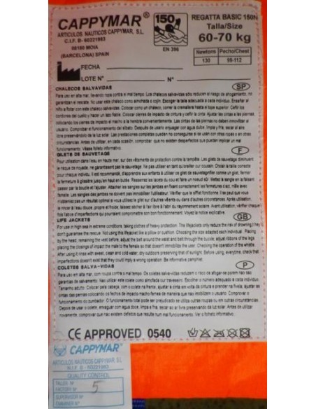 CHALECO SALVAVIDAS REGATTA BASIC