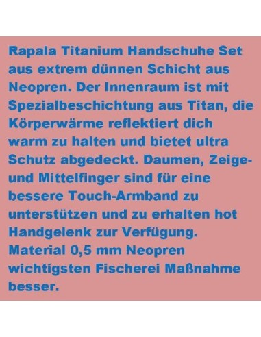 Handschuh RAPALA TITANIUM