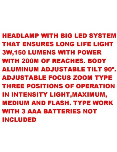 LLINTERNA FRONTAL BLUEFOX