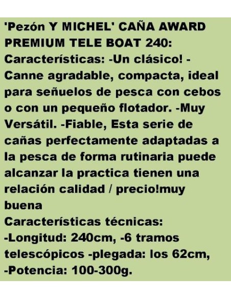 PREMIUM AWARD TELE BOAT