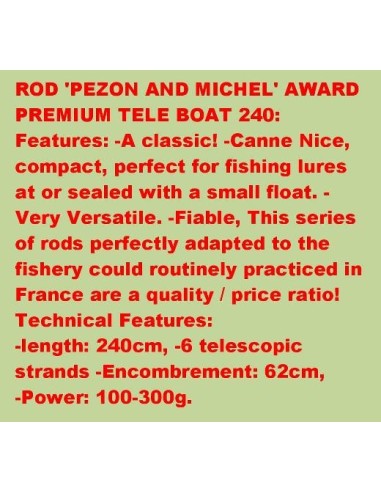 PREMIUM AWARD TELE BOAT