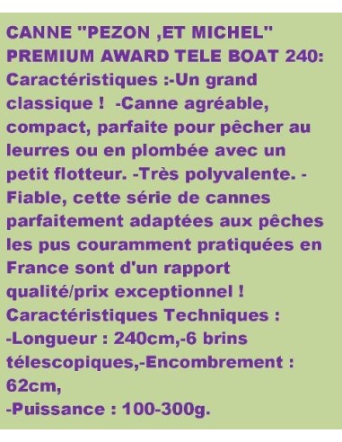 PREMIUM AWARD TELE BOAT