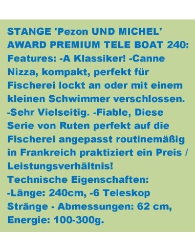 PREMIUM AWARD TELE BOAT