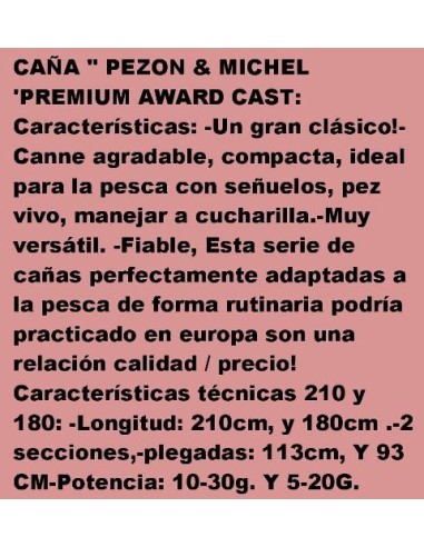PREMIUM AWARD CAST