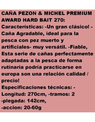 PREMIUM AWARD HARD BAIT