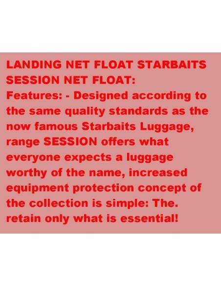 SESSION PONTOON NET FLOAT
