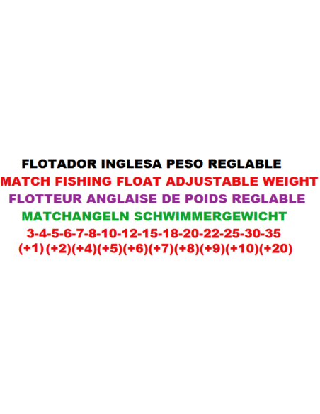 FLOTADOR INGLESA PESO REGULABLE