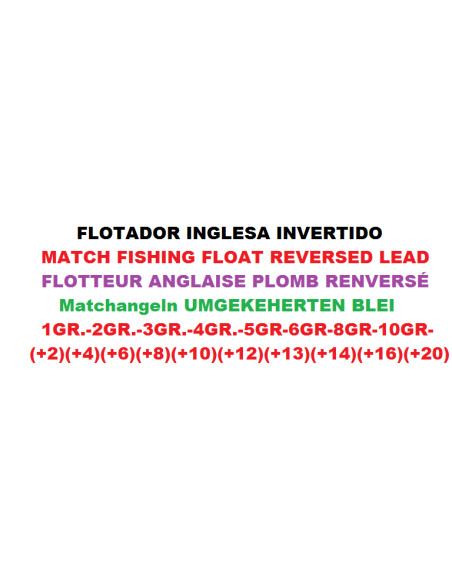FLOTADOR ANGLESA PLOM INVERTIT