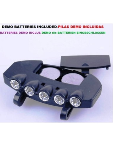 GORRA + LLANTERNA 5 LEDS