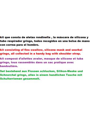 Kit CRESSI Immersió lleugera Cap Rondinella + Wave + màscara de busseig Gringo