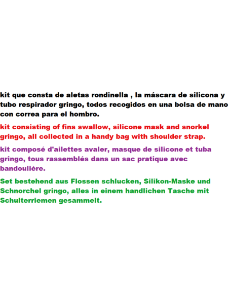 Kit CRESSI Immersió lleugera Cap Rondinella + Wave + màscara de busseig Gringo