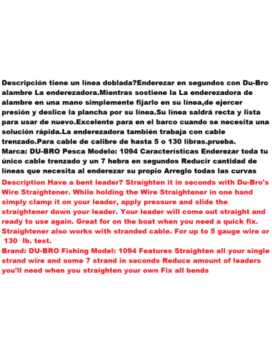 du-bro adreçador d'alambre