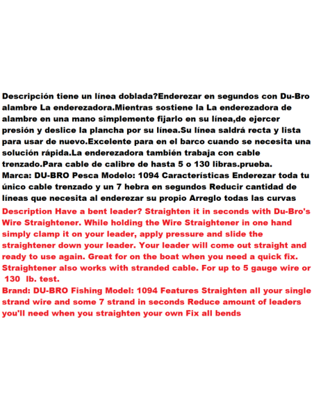 du-bro adreçador d'alambre