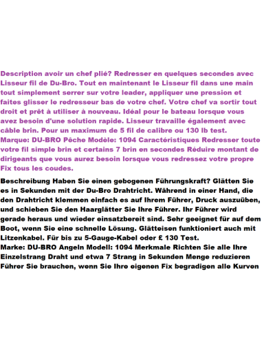 DU-BRO PRO-WIRE STRAIGHTENER