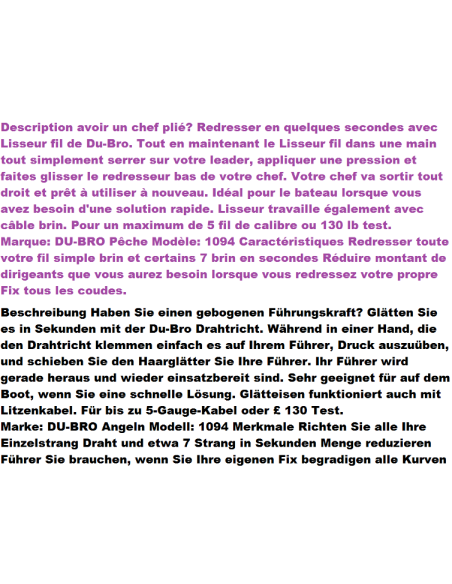 du-bro filo il raddrizzatore