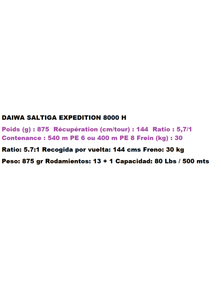 SALTIGA EXPEDITION 8000 H