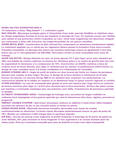 SALTIGA EXPEDITION 8000 H