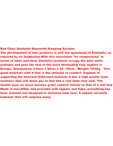 SISTEMA DE DORMIR MAMMOTH 8 PEUS