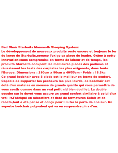 MAMMOTH-Schlafsystem 8 BEINE