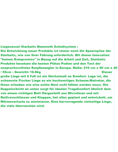 MAMMOTH-Schlafsystem 8 BEINE