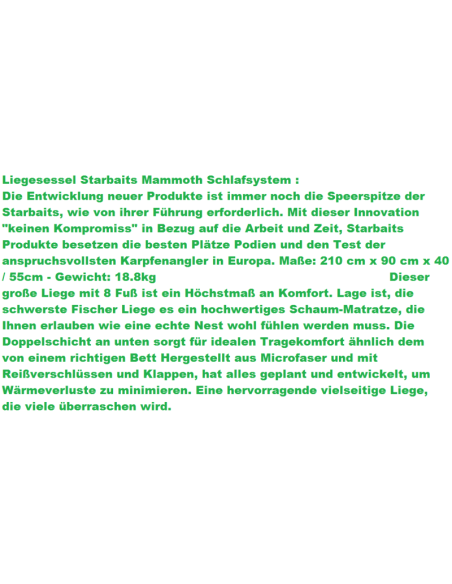 MAMMOTH-Schlafsystem 8 BEINE