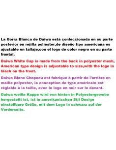 GORRA DAIWA 2
