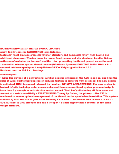 DAIWA CROSSCAST BR 5000 LDA