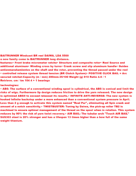 DAIWA CROSSCAST BR 5000 LDA