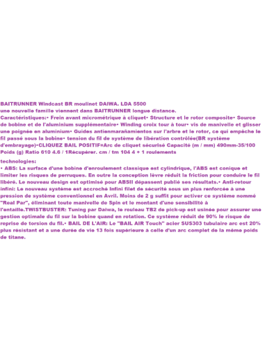 DAIWA CROSSCAST BR 5000 LDA