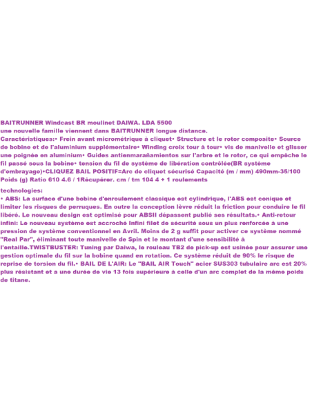 DAIWA CROSSCAST BR 5000 LDA