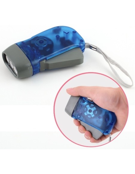 2-LED, Batterie Dynamo, keine Batterien, drücken Taschenlampe