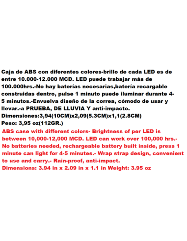 2-LED dinamo senza batteria,  torcia premendo