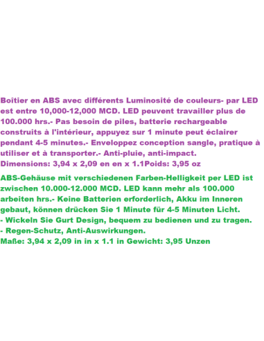 2-LED dinamo senza batteria,  torcia premendo
