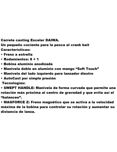 DAIWA CASTING EXCELER