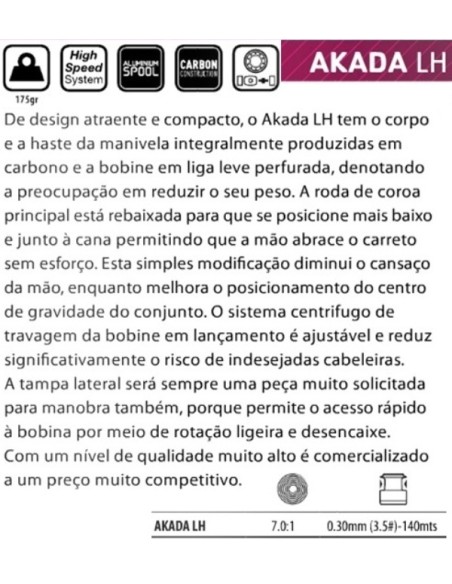 CARRETE CASTING VEGA AKADA LH