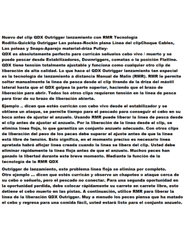 Clip NUOVO QDX Outrigger uscita con RMR tecnologia