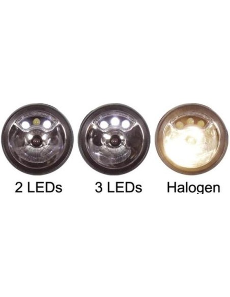 llanterna de cap lineaeffe halogena+3 led