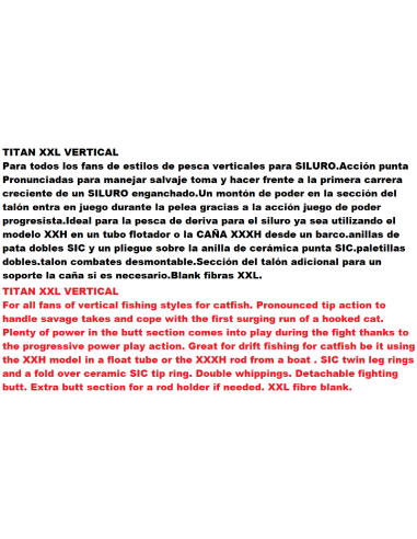 CANNE TITAN XXL VERTICAL