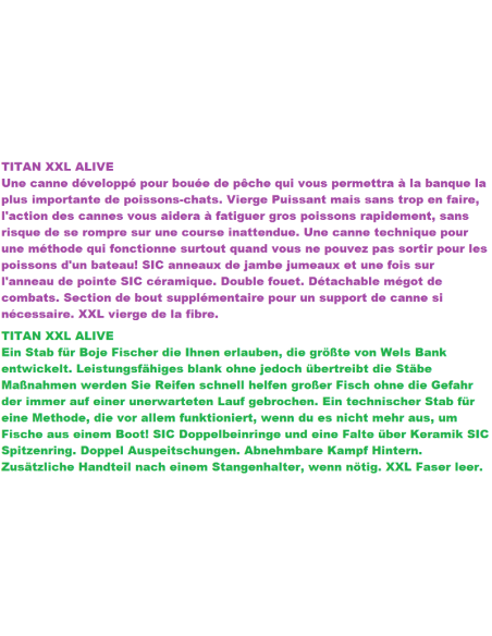 CAÑA TITAN XXL ALIVE