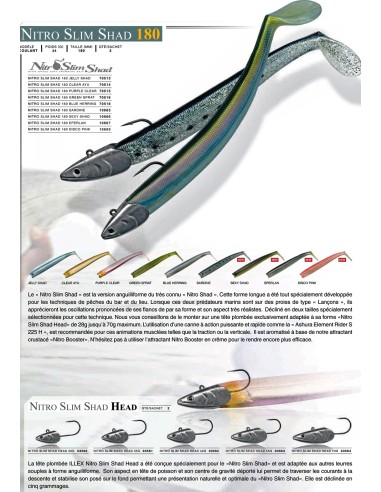 VINILO ILLEX NITRO SLIM SHAD 180 - BOLSA DE 3