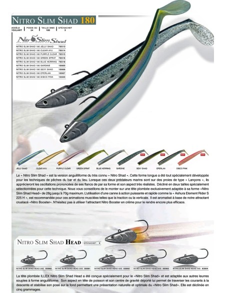 SOFT LURE ILLEX NITRO SLIM SHAD 180 - PACK OF 3