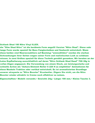 ESCA MORBIDA ILLEX NITRO SLIM SHAD 180 - PACCHETTO DI 3 