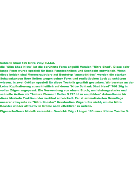 VINILO ILLEX NITRO SLIM SHAD 180 - BOLSA DE 3