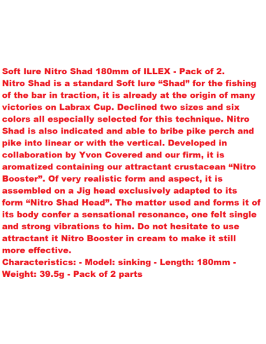 VINILO ILLEX NITRO SHAD 180 PACK DE 2