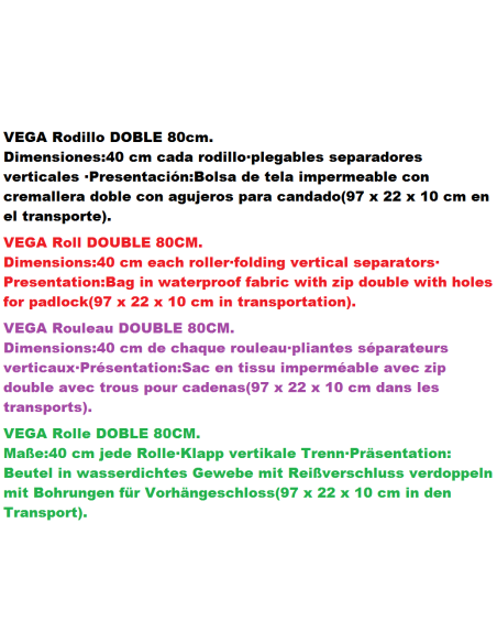 ROULEAU DOUBLE 80 CM.